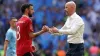 Manchester United manager Erik ten Hag (right) with Bruno Fernandes (PA)