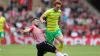 Josh Sargent is tackled by Adam Armstrong (Kieran Cleeves/PA)