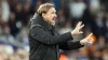 Daniel Farke gestures to his Leeds team during the draw with West Brom (Danny Lawson/PA)