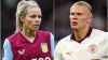 Rachel Daly and Erling Haaland (PA)