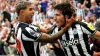 Sandro Tonali (right) scored on his first appearance for Newcastle in a 5-1 victory over Aston Villa (Owen Humphreys/PA)