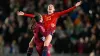 Spain’s Eva Navarro celebrates the semi-final win over Sweden (Andrew Cornaga/AP).