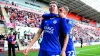 Kasey McAteer (left) scored twice for Leicester (Nigel French/PA)