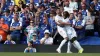 Leeds’ Joel Piroe (left) celebrates with team-mate Wilfried Gnonto (George Tewkesbury/PA)