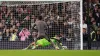 Tottenham’s Davinson Sanchez sees his penalty saved by Fulham goalkeeper Marek Rodak (John Walton/PA)