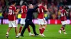 Steve Cooper celebrates with Nottingham Forest match-winner Chris Wood (Nick Potts/PA)