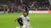 Aberdeen’s Graeme Shinnie battles for the ball in Frankfurt (AP Photo/Michael Probst)