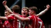 Bristol City’s Sam Bell (centre) celebrates scoring their side’s second goal of the game during the Sky Bet Championship mat