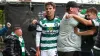 Matt O’Riley and Celtic fans celebrate his last-gasp winner (Steve Welsh/PA)