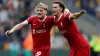 Harvey Elliott, left, is loving life at Liverpool (Bradley Collyer/PA)