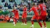 Kyle Walker, left, shone in a goalscoring display against Ukraine (Nick Potts/PA)