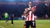 Exeter’s Demetri Mitchell celebrates his winner against Luton (Andrew Matthews/PA).