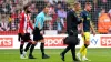 Newcastle winger Harvey Barnes suffered a foot injury at Bramall Lane (Martin Rickett/PA)