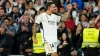 Joselu celebrates after scoring in Real Madrid’s 2-1 win over Real Sociedad (Jose Breton/AP)