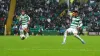 Luis Palma, right, scored Celtic’s second goal during their home win against Kilmarnock (Jane Barlow/PA)