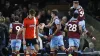 Jacob Bruun Larsen celebrates scoring Burnley’s winner (Nigel French/PA)