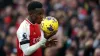 Eddie Nketiah took home the match ball (John Walton/PA)