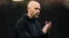 Erik ten Hag applauds the Manchester United fans following defeat to Galatasaray (Martin Rickett/PA)