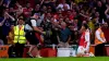 Gabriel Martinelli celebrates scoring Arsenal’s winner (John Walton/PA)