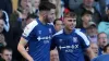 George Hirst (left) celebrates his goal with Leif Davis (George Tewkesbury/PA)