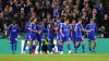 Leicester celebrate Kiernan Dewsbury-Hall’s opener (Tim Goode/PA)