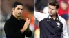 Mikel Arteta, left, hailed Mauricio Pochettino as a mentor (Mike Egerton/Richard Sellers/PA)