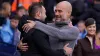 Pep Guardiola, right, hailed Brighton boss Roberto De Zerbi (Tim Goode/PA)