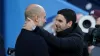 Pep Guardiola, left, and Mikel Arteta worked together for three years at Manchester City (Martin Rickett/PA)