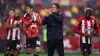 Brentford manager Thomas Frank celebrated victory against Burnley (Steven Paston/PA)