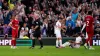 Tottenham’s Destiny Udogie, seated, was the target for racist abuse after Saturday’s Premier League clash with Liverpool (Jo