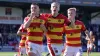 Aidan Fitzpatrick, left, scored twice against Arbroath (Steve Welsh/PA)