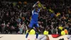Nicolas Jackson celebrates scoring for Chelsea in their 4-1 win at Tottenham (John Walton/PA)