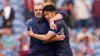 Ange Postecoglou with Tottenham captain Son Heung-min (Nick Potts/PA)