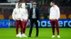 Manchester United manager Erik ten Hag and his players inspect the pitch in Istanbul (Nick Potts/PA)