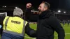 Brighton and Hove Albion manager Roberto De Zerbi celebrates at the final whistle following the Premier League match at the 