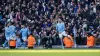 Manchester City’s Erling Haaland celebrates scoring the opening goal (Martin Rickett/PA)