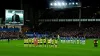 Players, fans and match officials take part in a minute’s applause at Goodison Park (Peter Byrne/PA)