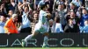 Manchester City’s Sergio Aguero celebrates scoring the title-winning goal in stoppage time (Dave Thompson/PA)