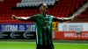 Cray Valley’s Kyrell Lisbie celebrates after Charlton’s Lucas Ness scores an own goal (Steven Paston/PA)