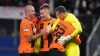 Shakhtar Donetsk celebrated a famous win over Barcelona (Matthias Schrader/AP)