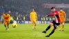 Sheffield United’s Oliver Norwood scores a stoppage-time penalty against Wolves (Nick Potts/PA)