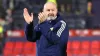 Steve Clarke applauds the fans following the end of Euro 2024 qualification (Steve Welsh/PA)