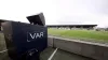 General view of the pitchside VAR monitor at St Mirren (Steve Welsh/PA)