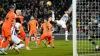 Darnell Furlong, second right, scores West Brom’s first goal (Jacob King/PA)