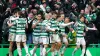 Celtic’s Kyogo Furuhashi celebrates with his team-mates after scoring their side’s second goal (Jane Barlow/PA)