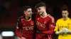 Goalscorer Ester Sokler, left, celebrates with team-mate Dante Polvara (Andrew Milligan/PA)