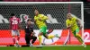 Adam Idah (centre) celebrates scoring Norwich’s winner at Bristol City (Nick Potts/PA)