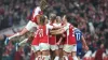 Arsenal celebrated a big win over Chelsea in front of a WSL-record crowd at the Emirates (Bradley Collyer/PA)