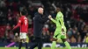 Erik ten Hag, left, has given his backing to under-fire goalkeeper Andre Onana (Martin Rickett/PA)