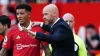 Erik ten Hag has been speaking about Jadon Sancho, left (Martin Rickett/PA)